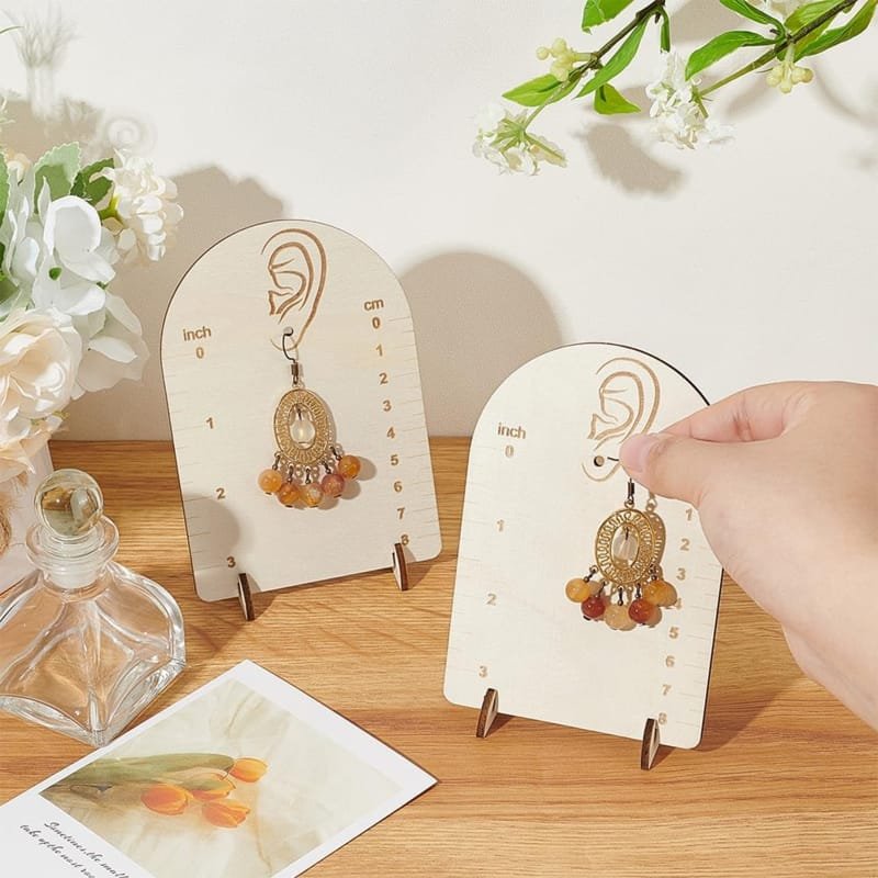 Laser Cut Earring Display Stand With Measurement