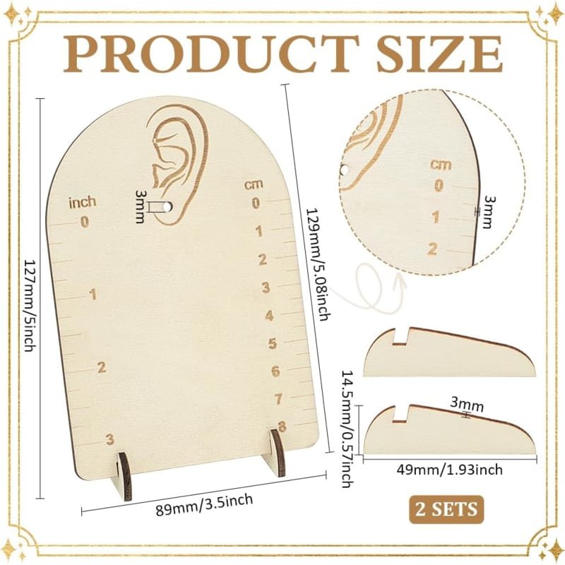 Laser Cut Earring Display Stand With Measurement