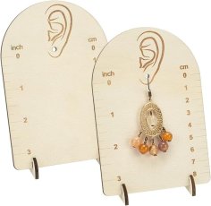 Laser Cut Earring Display Stand With Measurement