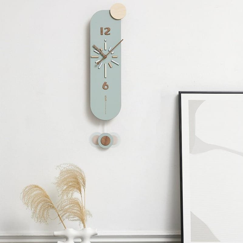 Laser Cut Creative Pendulum Modern Wall Clock