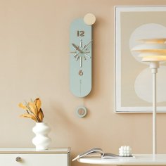 Laser Cut Creative Pendulum Modern Wall Clock