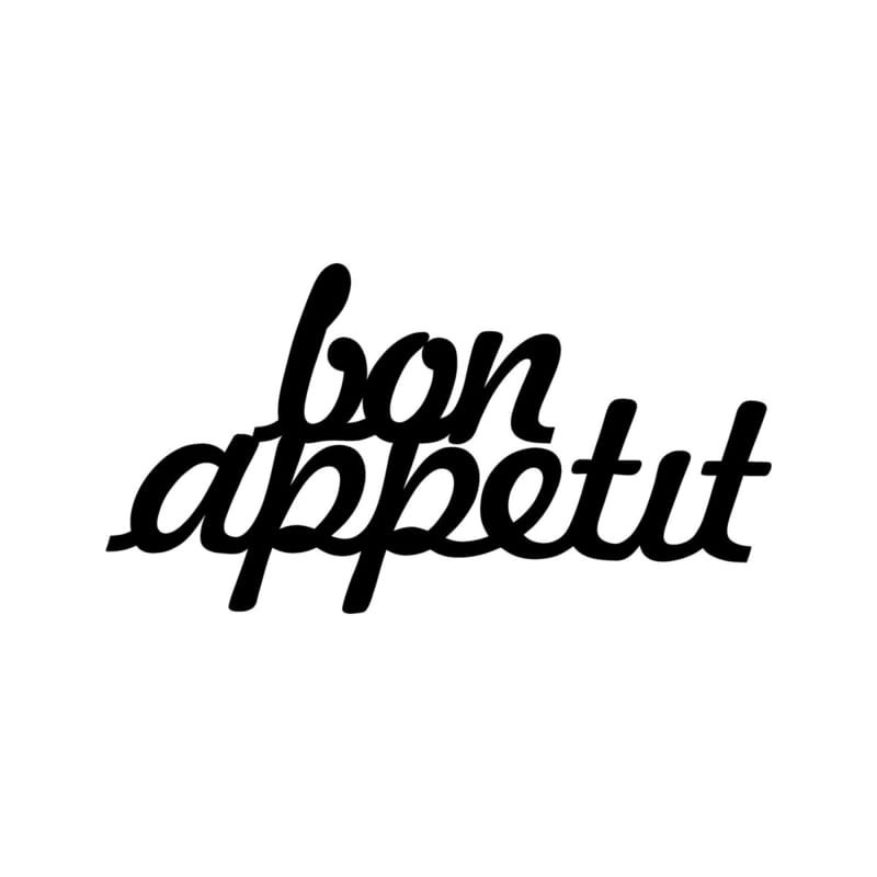 Laser Cut Bon Appetit Wall Decor, Kitchen Metal Wall Sign