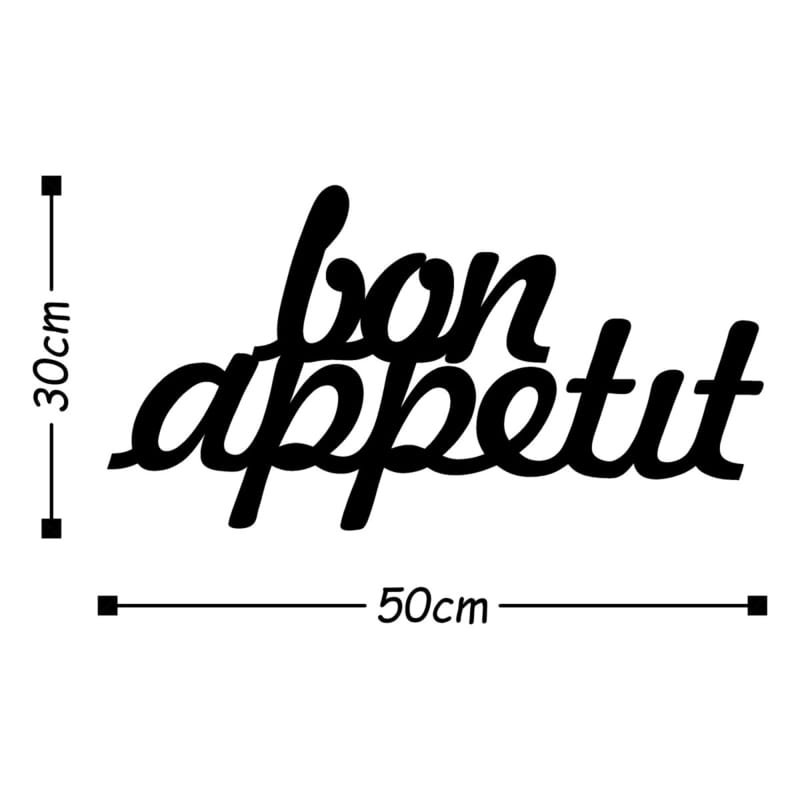 Laser Cut Bon Appetit Wall Decor, Kitchen Metal Wall Sign