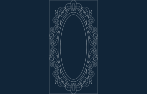 Mirror Frame dxf File Ayna