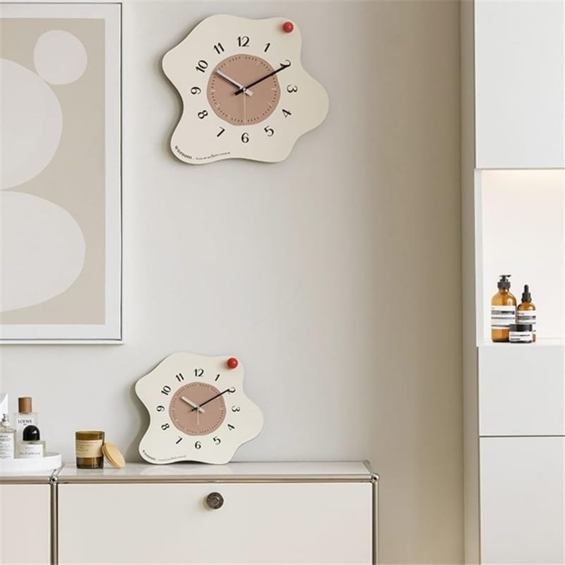 Laser Cut Irregular Decorative Wall Clock, Home Office Wall Clock