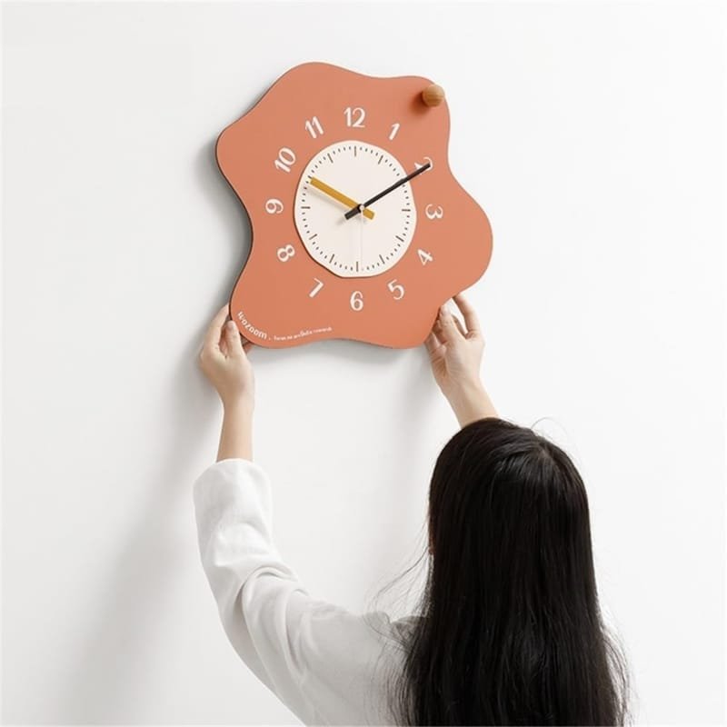 Laser Cut Irregular Decorative Wall Clock, Home Office Wall Clock