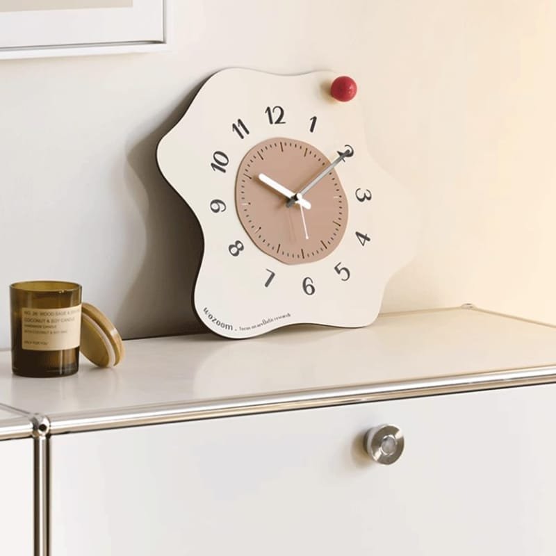 Laser Cut Irregular Decorative Wall Clock, Home Office Wall Clock