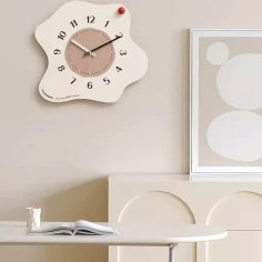 Laser Cut Irregular Decorative Wall Clock, Home Office Wall Clock