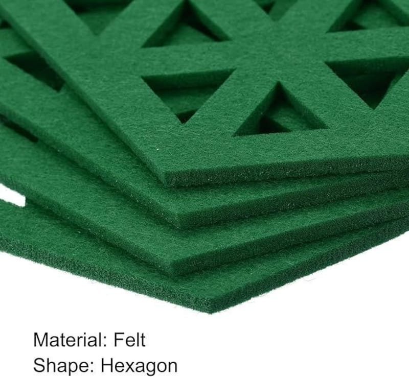 Laser Cut Hexagon Felt Coasters