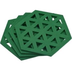Laser Cut Hexagon Felt Coasters