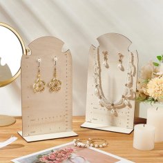 Laser Cut Wooden Display Stand Earring Holder