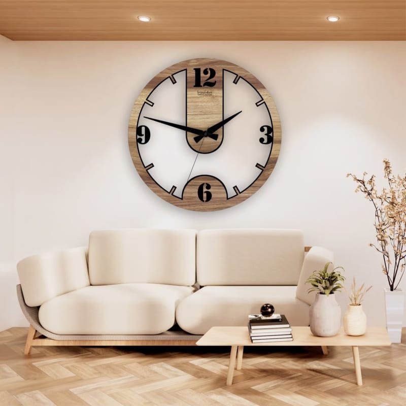Laser Cut Wooden Large Modern Wall Clock