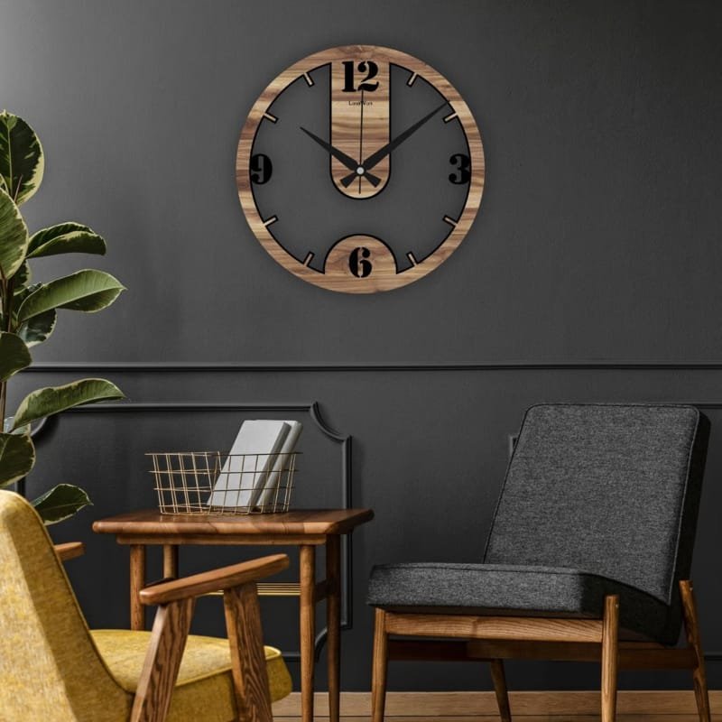 Laser Cut Wooden Large Modern Wall Clock