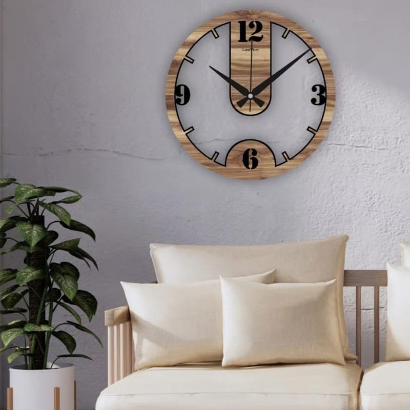 Laser Cut Wooden Large Modern Wall Clock