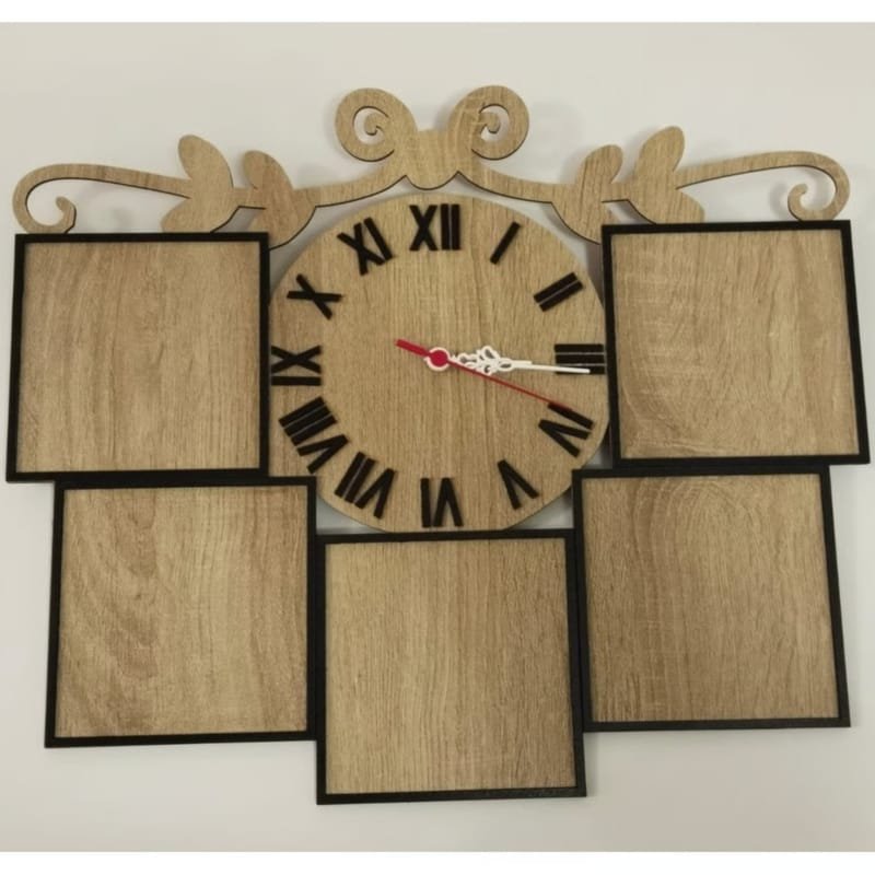 Laser Cut Picture Frames Wall Clock