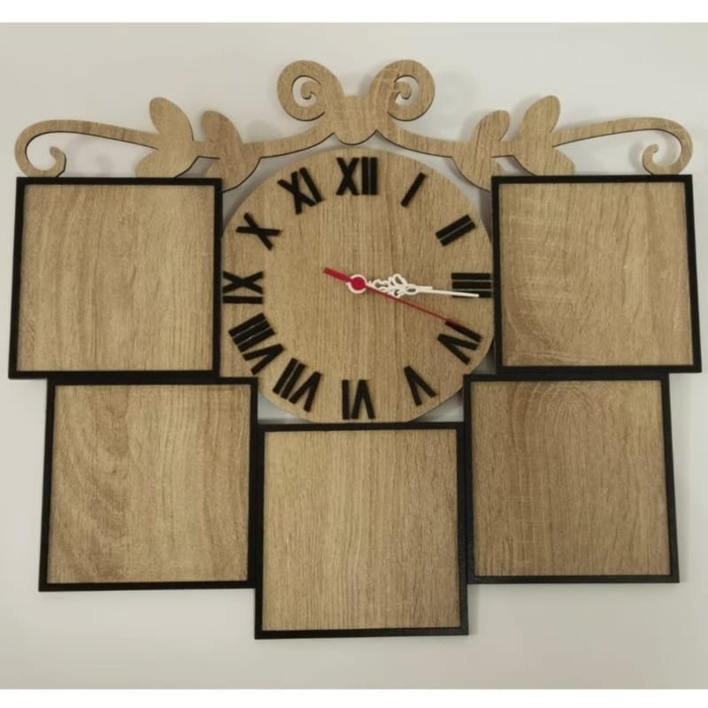 Laser Cut Picture Frames Wall Clock