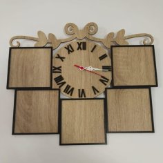 Laser Cut Picture Frames Wall Clock