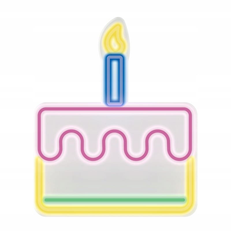 Laser Cut Cake Neon Sign Birthday Bakery Neon Sign