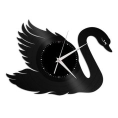 Laser Cut Swan Silhouette, Swan Wall Clock, Swan Wall Decor
