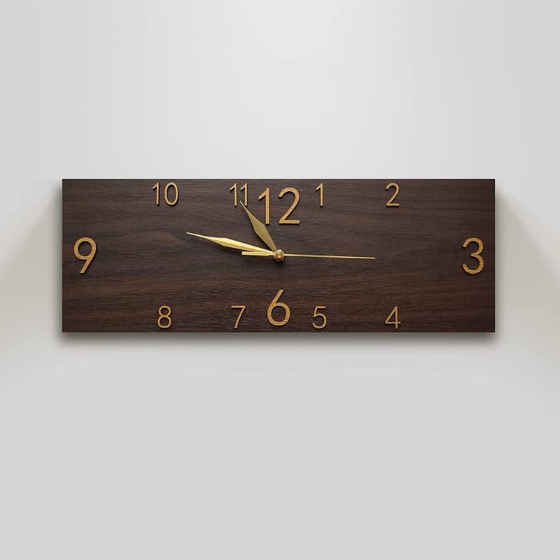 Laser Cut Rectangle Wall Clock Farmhouse Wall Decor