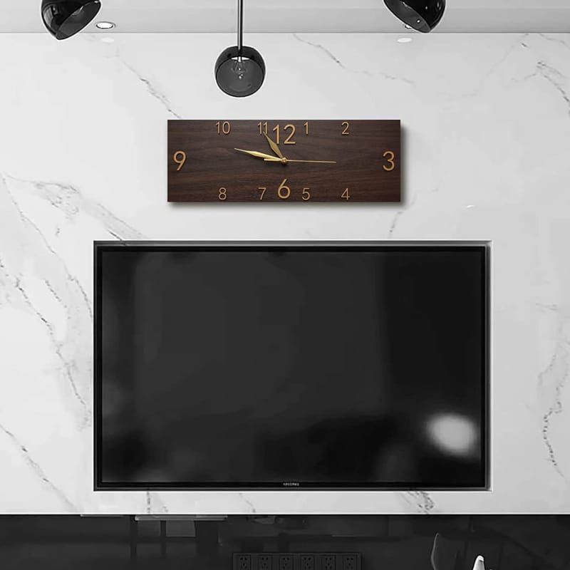 Laser Cut Rectangle Wall Clock Farmhouse Wall Decor