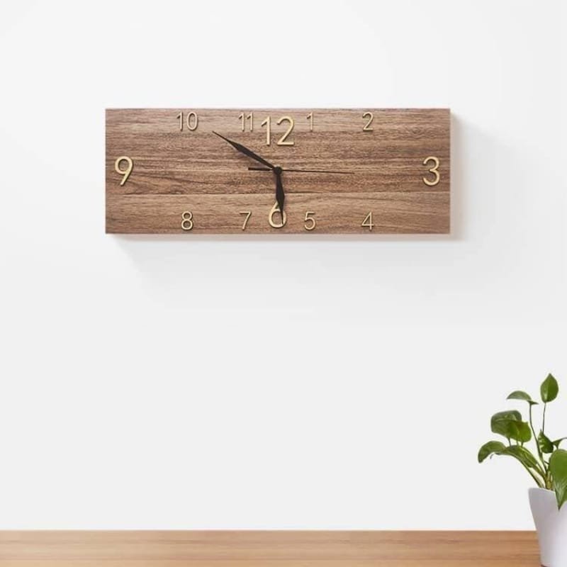 Laser Cut Rectangle Wall Clock Farmhouse Wall Decor