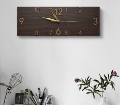Laser Cut Rectangle Wall Clock Farmhouse Wall Decor