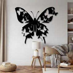 Laser Cut Decorative Butterfly Wall Art