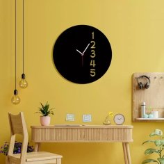 Laser Cut Minimalist Designer Wall Clock