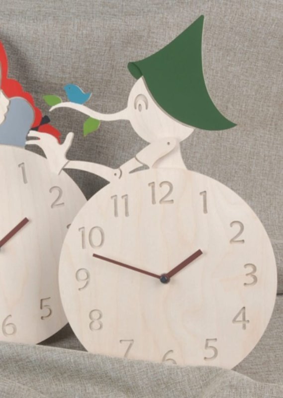 Laser Cut Pinocchio Wooden Wall Clock Modern Creative Wall Art