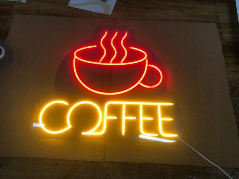 Laser Cut Coffee Neon Sign Coffee Shop Sign