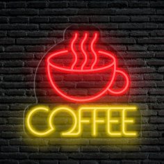 Laser Cut Coffee Neon Sign Coffee Shop Sign