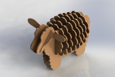 Modello di puzzle 3D di pecora
