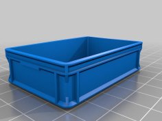 Euro Box / Crate 1/10 (60x40x30/15/10 Mm Height) Stackable With Lid / Cover 3D Printer Model