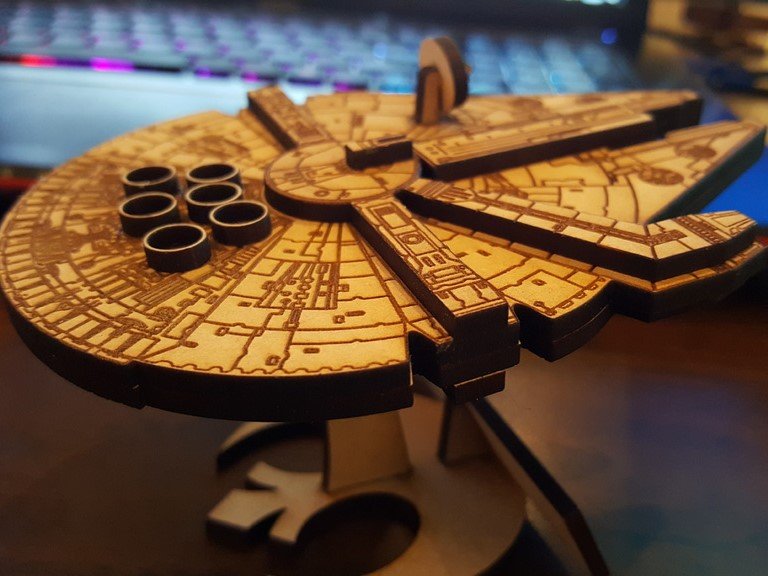 Laser Cut Star Wars Millennium Falcon DXF File