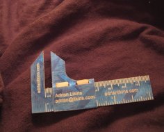 Laser Cut Business Card Caliper SVG File