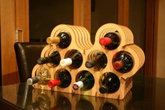 Laser Cut Wine Rack 124 Files Free Download 3axis