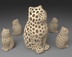 LASER CAT – Voronoi Style 3D Printer Model