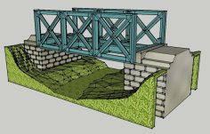 Puente Ferrocarril HO 3D Printer Model