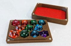 Dice Box And Tray For 11 Dice 3D Printer Model