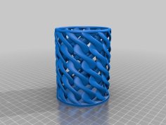 Spiral Pencil/Candle/Toothbrush Cup 3D Printer Model