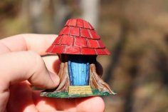 Tree Stump House With Smaller Base 3D Printer Model