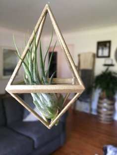 Geo-Diamond Air Plant Holder 3D Printer Model