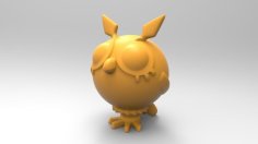 Hoothoot Pokemon 3D Printer Model