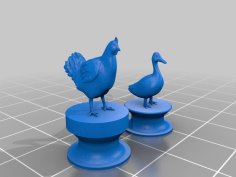 Chicken And Duck Croc Charms 3D Printer Model