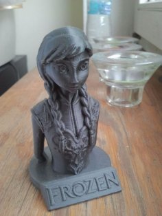 Frozen Anna Logo Bust 3D Printer Model