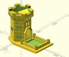 Dice Tower (Hexagon, Big) 3D Printer Model