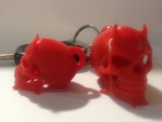 Devil Skull Keychain Remix 3D Printer Model