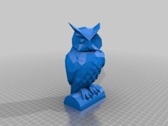 Low Poly Owl (some Feathers Still Visible) 3D Printer Model