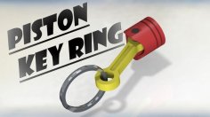 Piston KEY RING 3D Printer Model